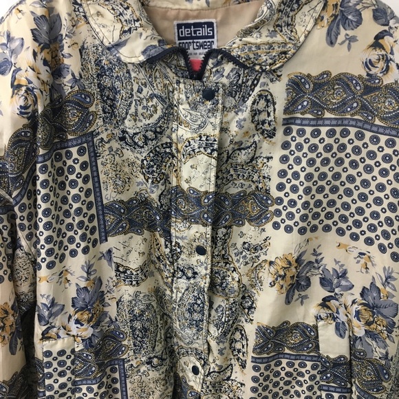 Details Sportwear vintage silk jacket rare oversized paisley patterned - Picture 3 of 6